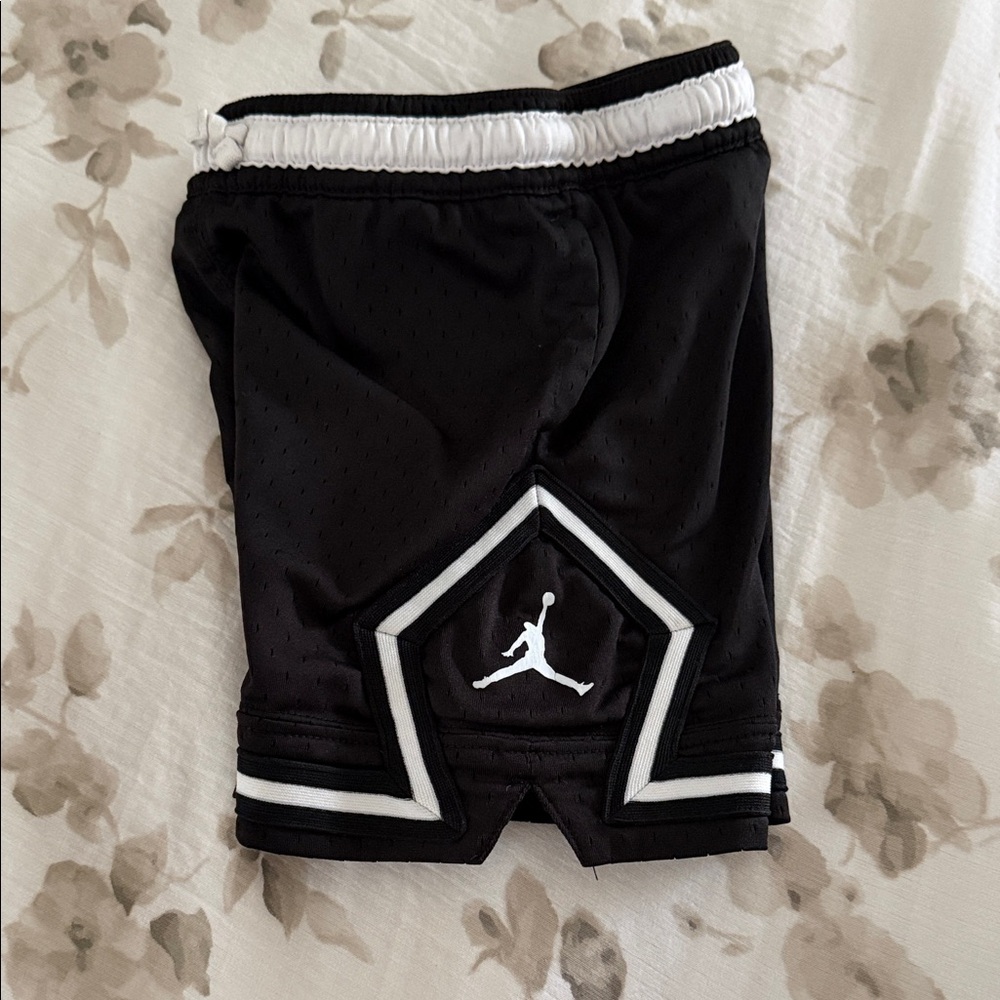 Jordan brand Kids Black Sports Shorts with White Trim